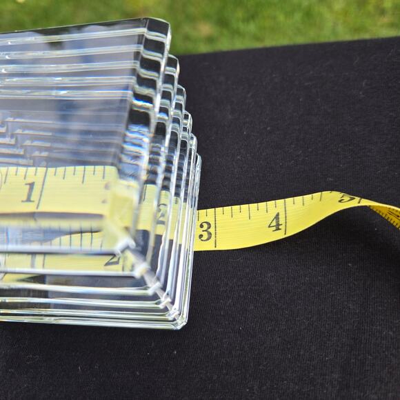 Baccarat Crystal Ribbed Grooved Cube Block Paperweight Display w/Original Box - Picture 11 of 13